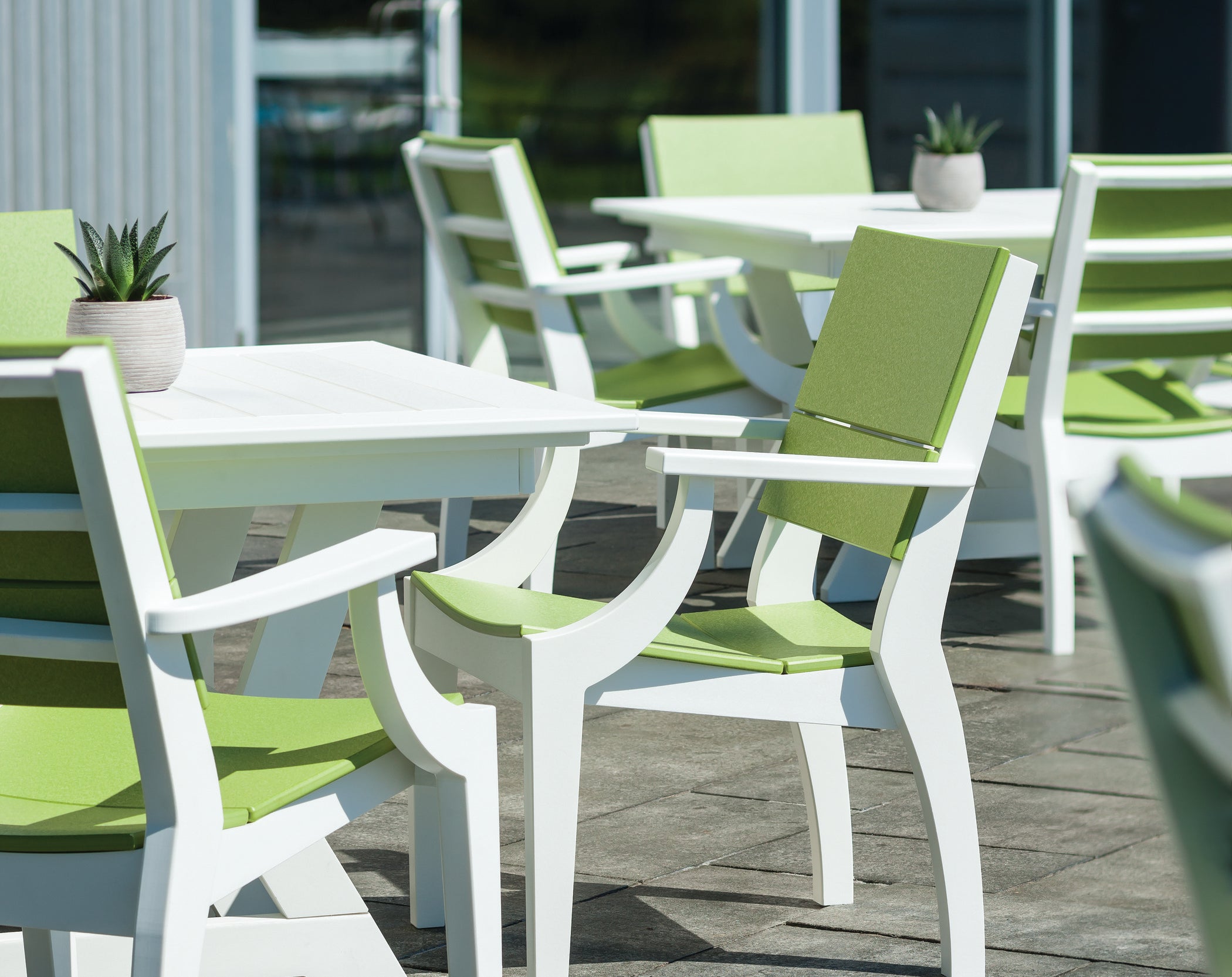 Seaside Casual SYM Arm Chair- Modern Outdoor Dining