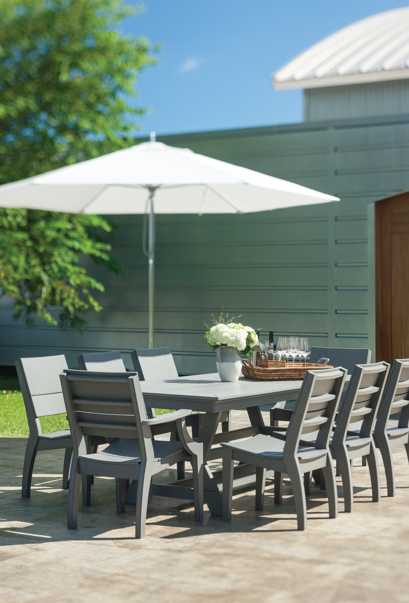 Seaside Casual SYM Arm Chair- Modern Outdoor Dining