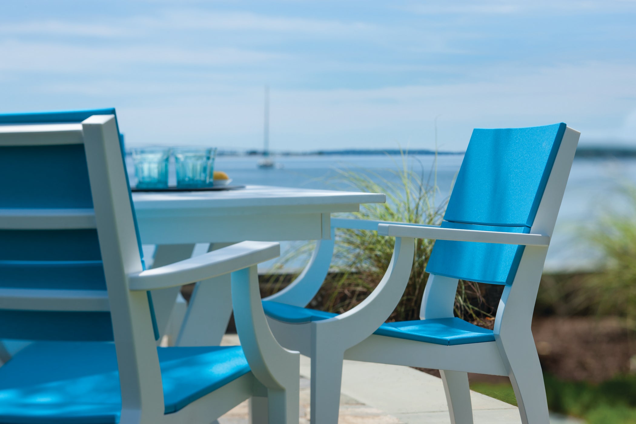 Seaside Casual SYM Arm Chair- Modern Outdoor Dining