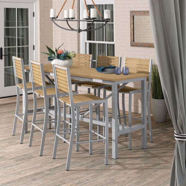 Oxford Garden Travira Bar & Counter Chair – Flint Frame with Tekwood Seat & Back