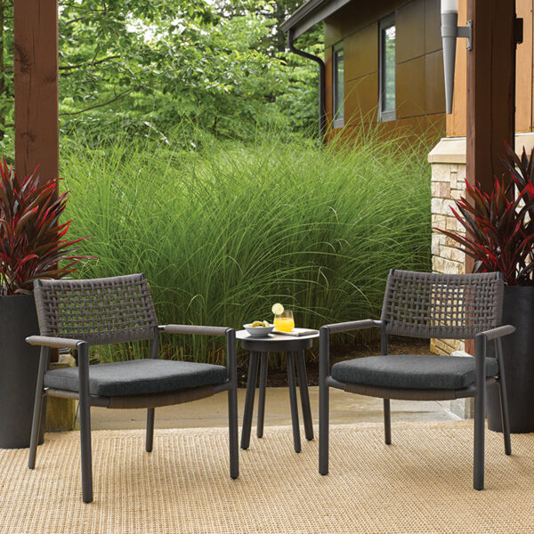 Oxford Garden Eiland All-Aluminum End Table – Carbon Frame