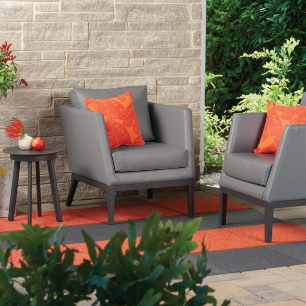 Oxford Garden Eiland All-Aluminum End Table – Carbon Frame