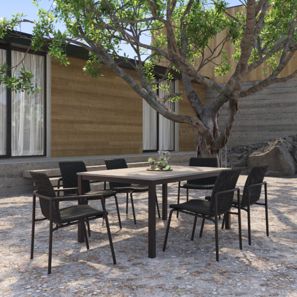 Oxford Garden Orso Armchair – Carbon Frame with Oria Weave Seat & Back