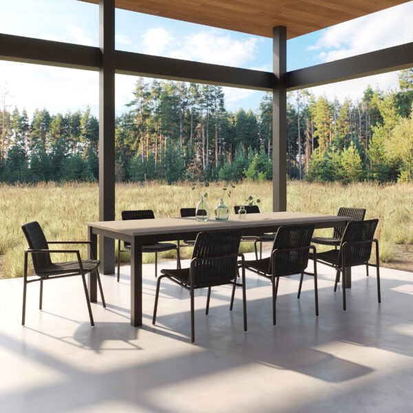 Oxford Garden Orso Armchair – Carbon Frame with Oria Weave Seat & Back