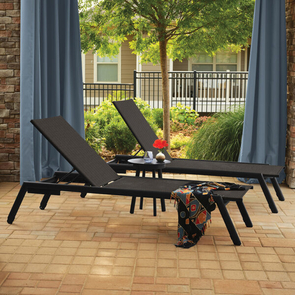 Oxford Garden Eiland All-Aluminum End Table – Carbon Frame