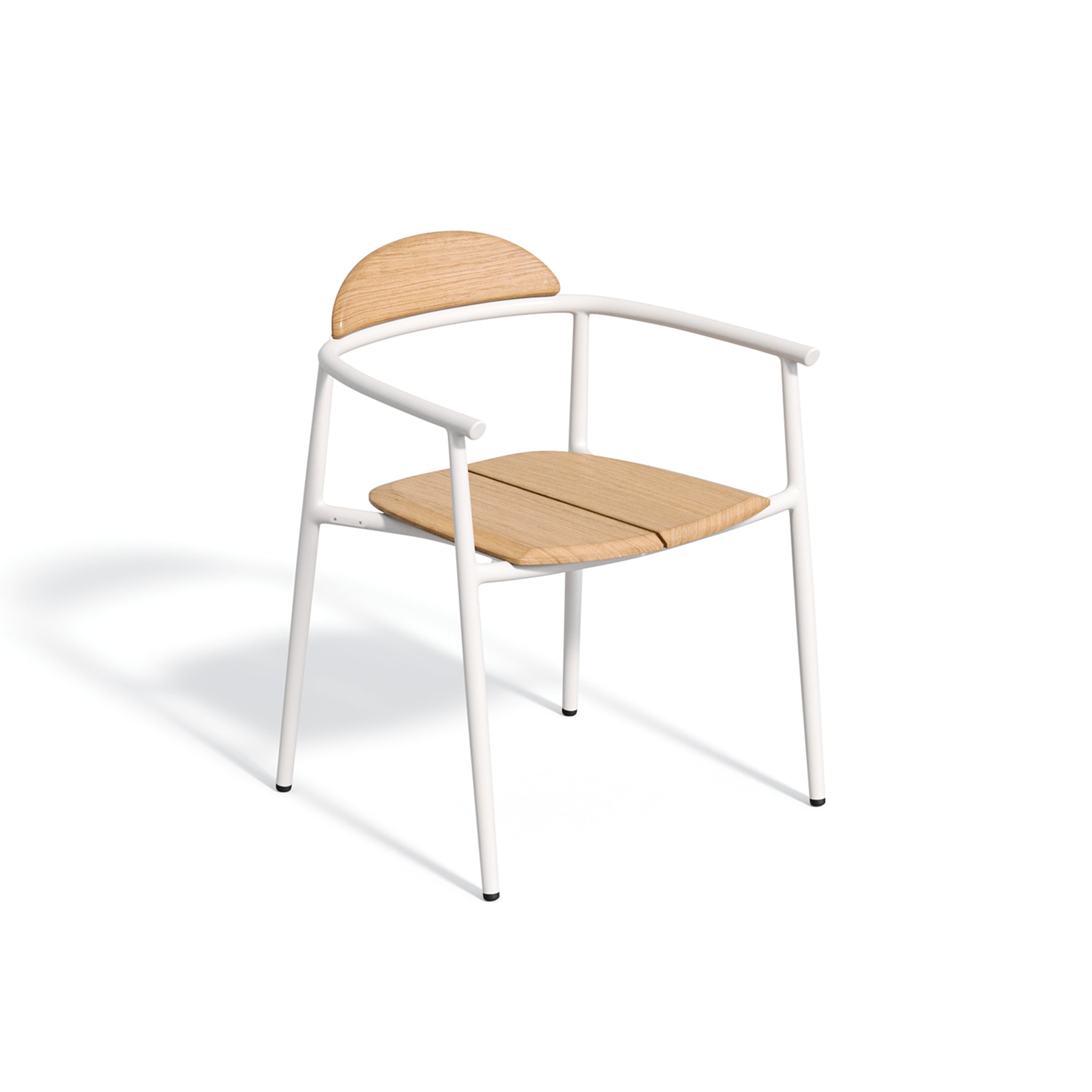 Oxford Garden Ario Armchair – Carbon or Chalk Frame with Natural Teak Seat & Back