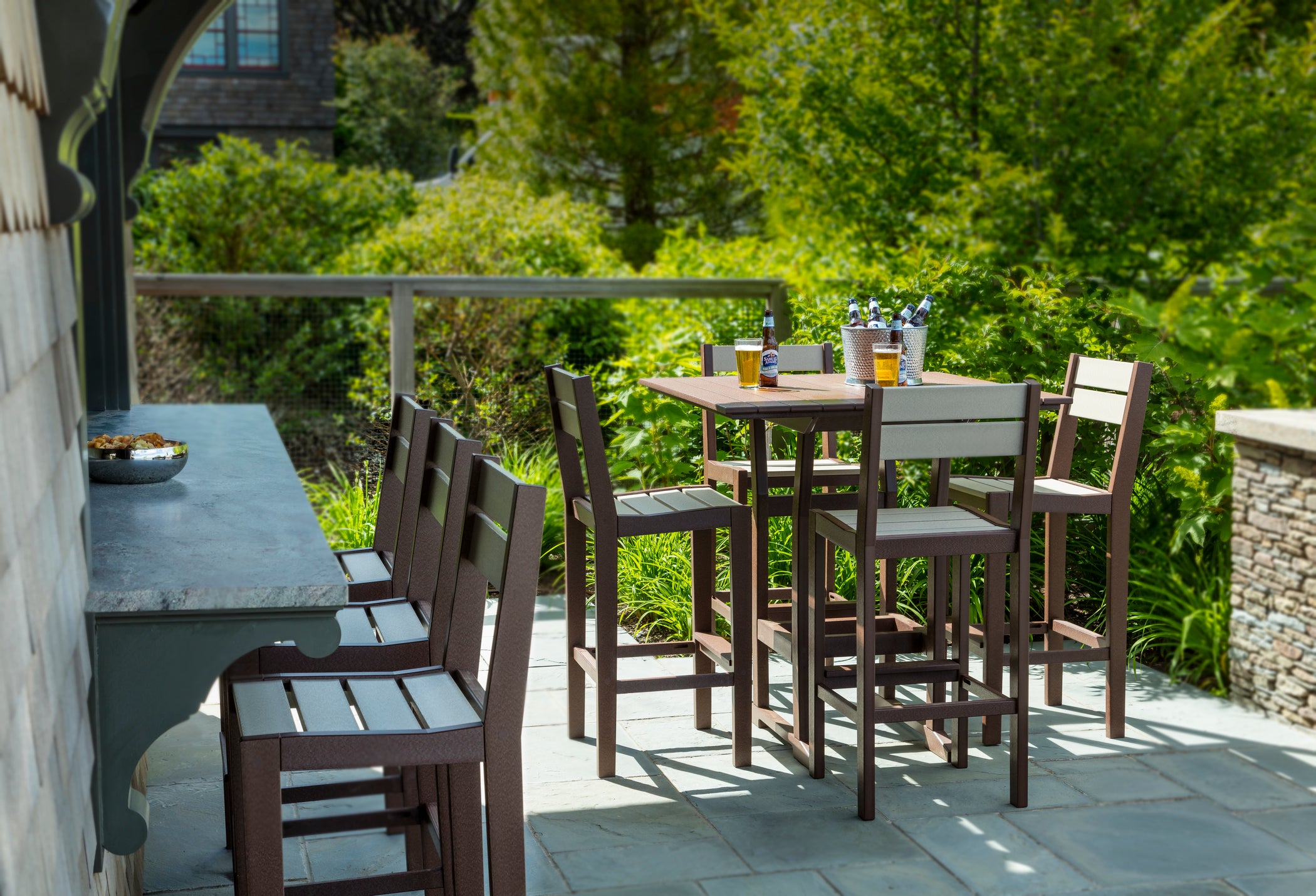 Coastline Café Square Bar Table | Seaside Casual Outdoor Furniture