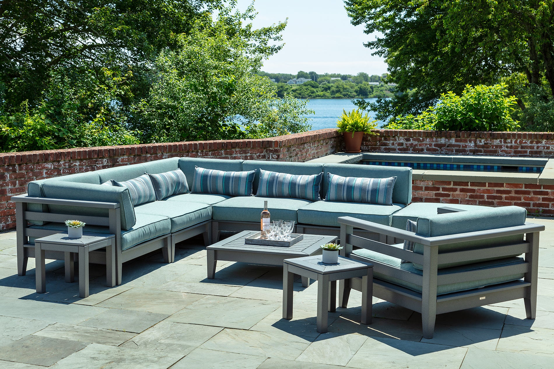 Cambridge Sectional Armless Chair | Seaside Casual Outdoor Furniture