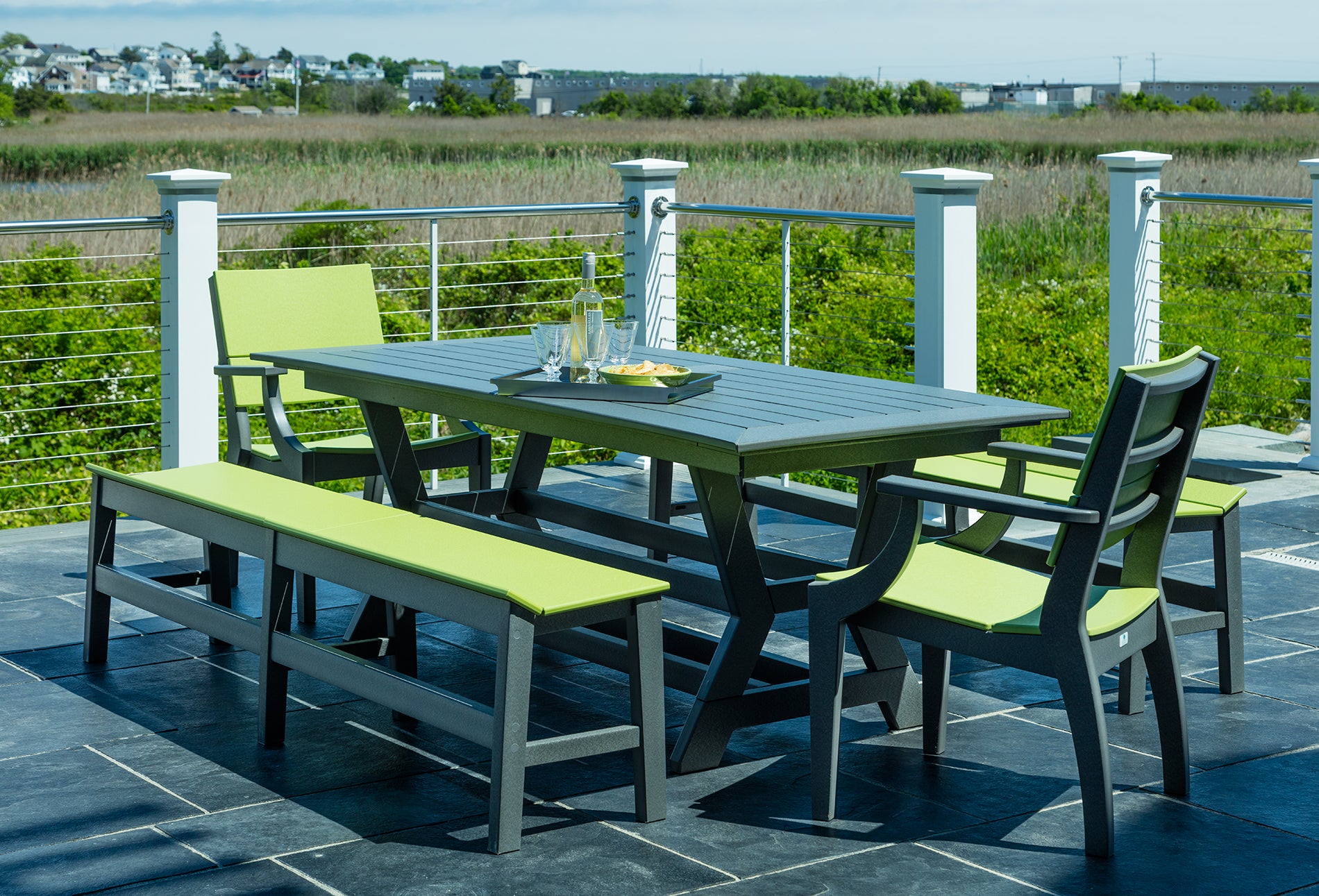 Seaside Casual SYM Dining Table 36" x 80" – Modern Outdoor Elegance