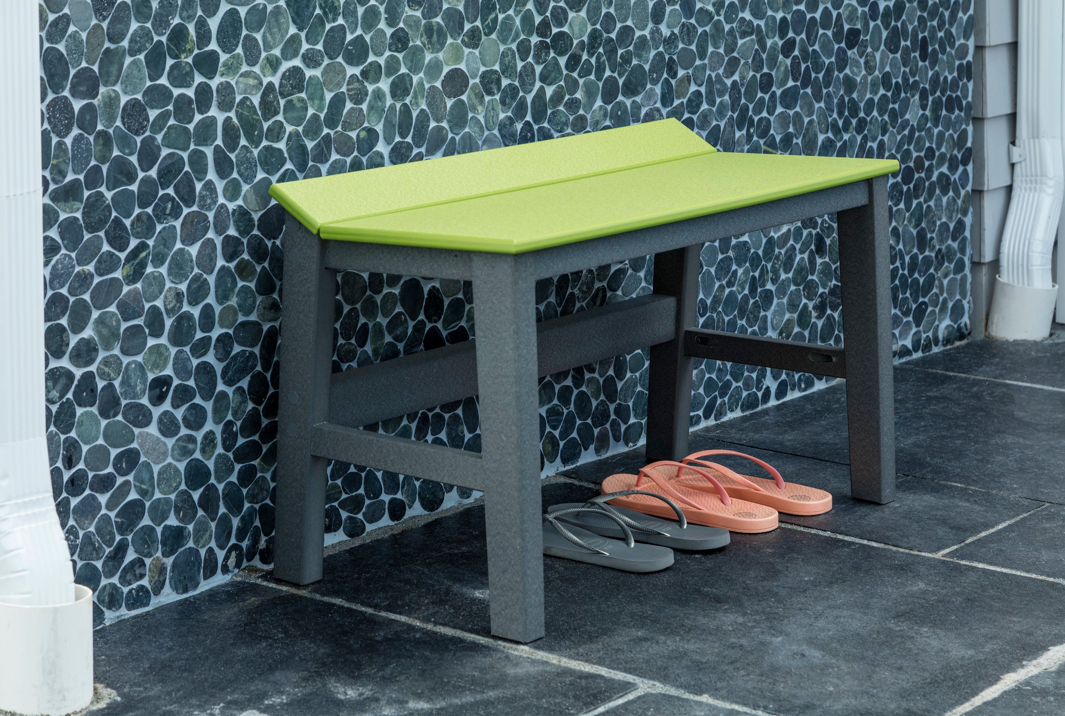 Seaside Casual SYM Dining Bench – Modern Outdoor Seating for Entertaining