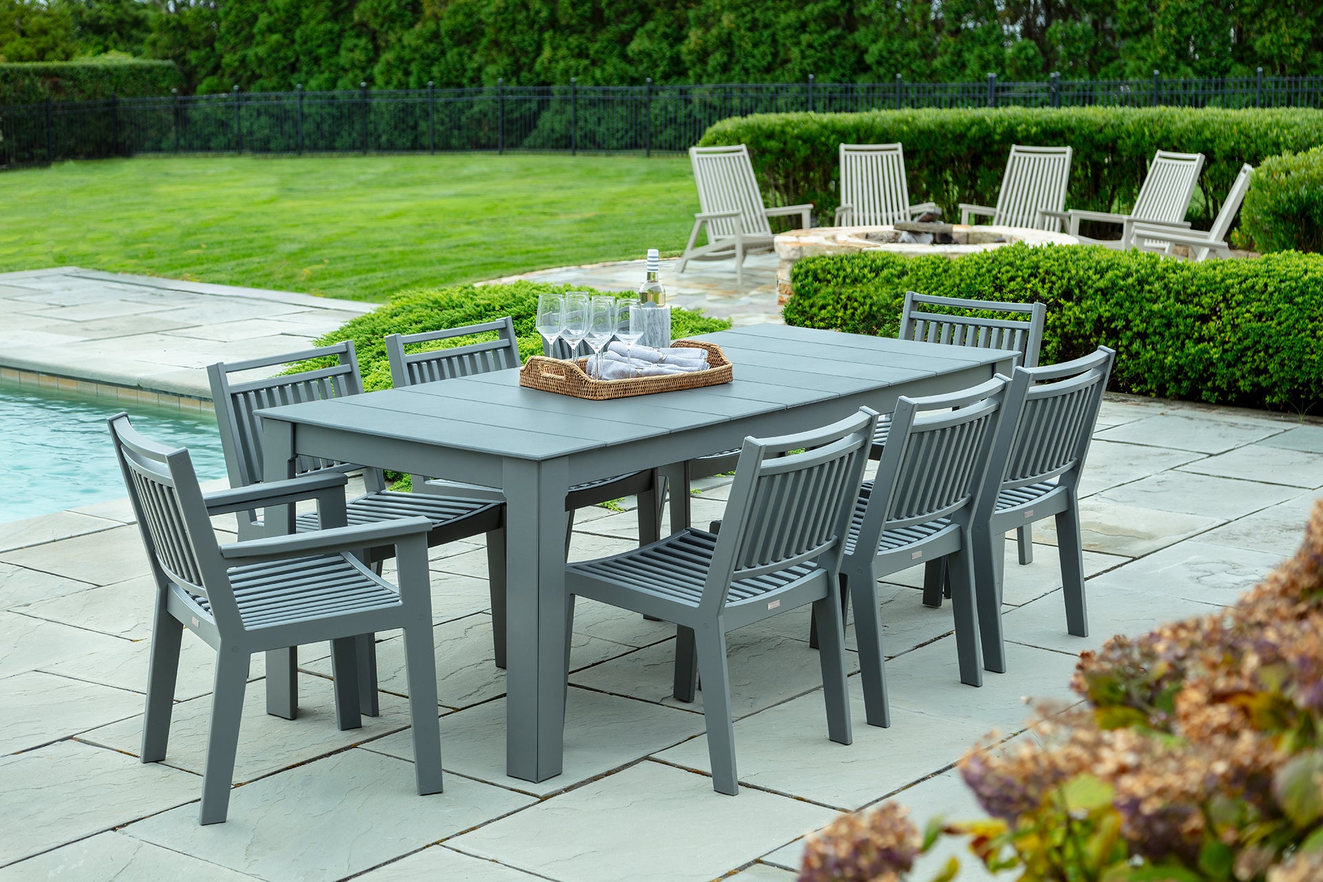 SUR Dining Table 88x37-Inch by Seaside Casual | Durable Outdoor Patio Table