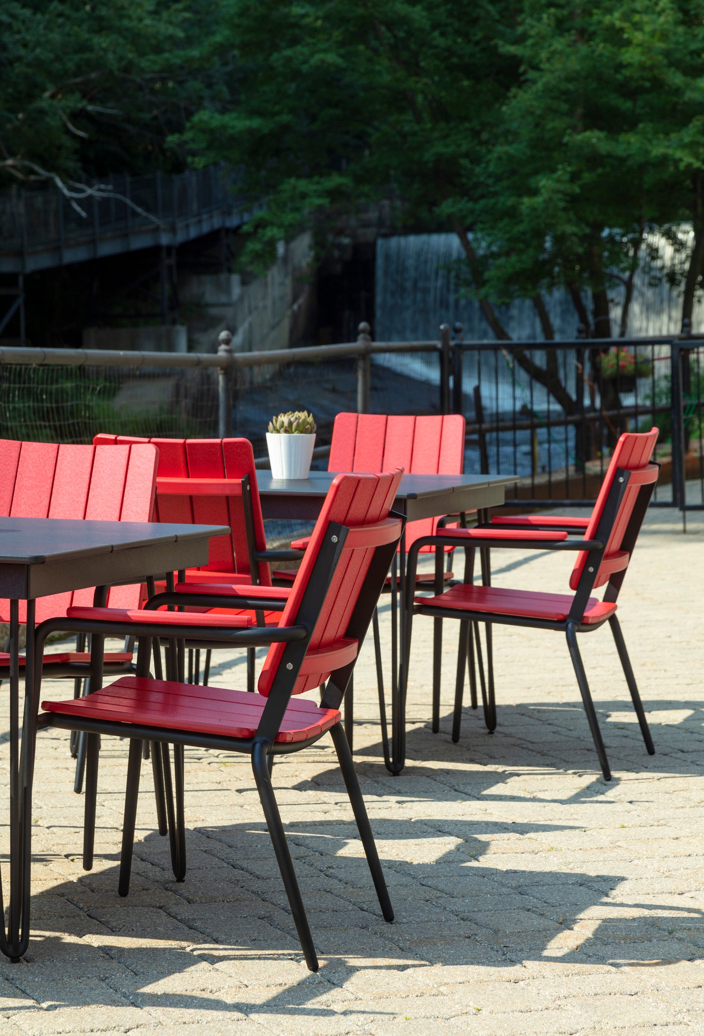 HIP Stackable Dining Arm Chair | Weather-Resistant Outdoor Dining Chair