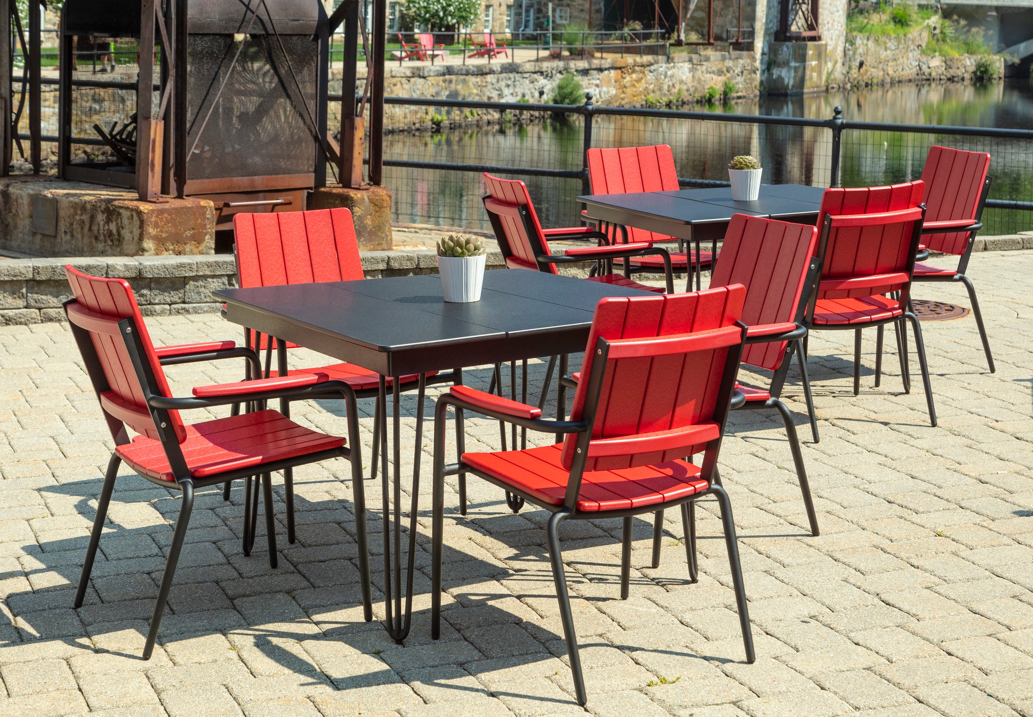 HIP Square Dining Table | Modern Outdoor Table with Hairpin Legs