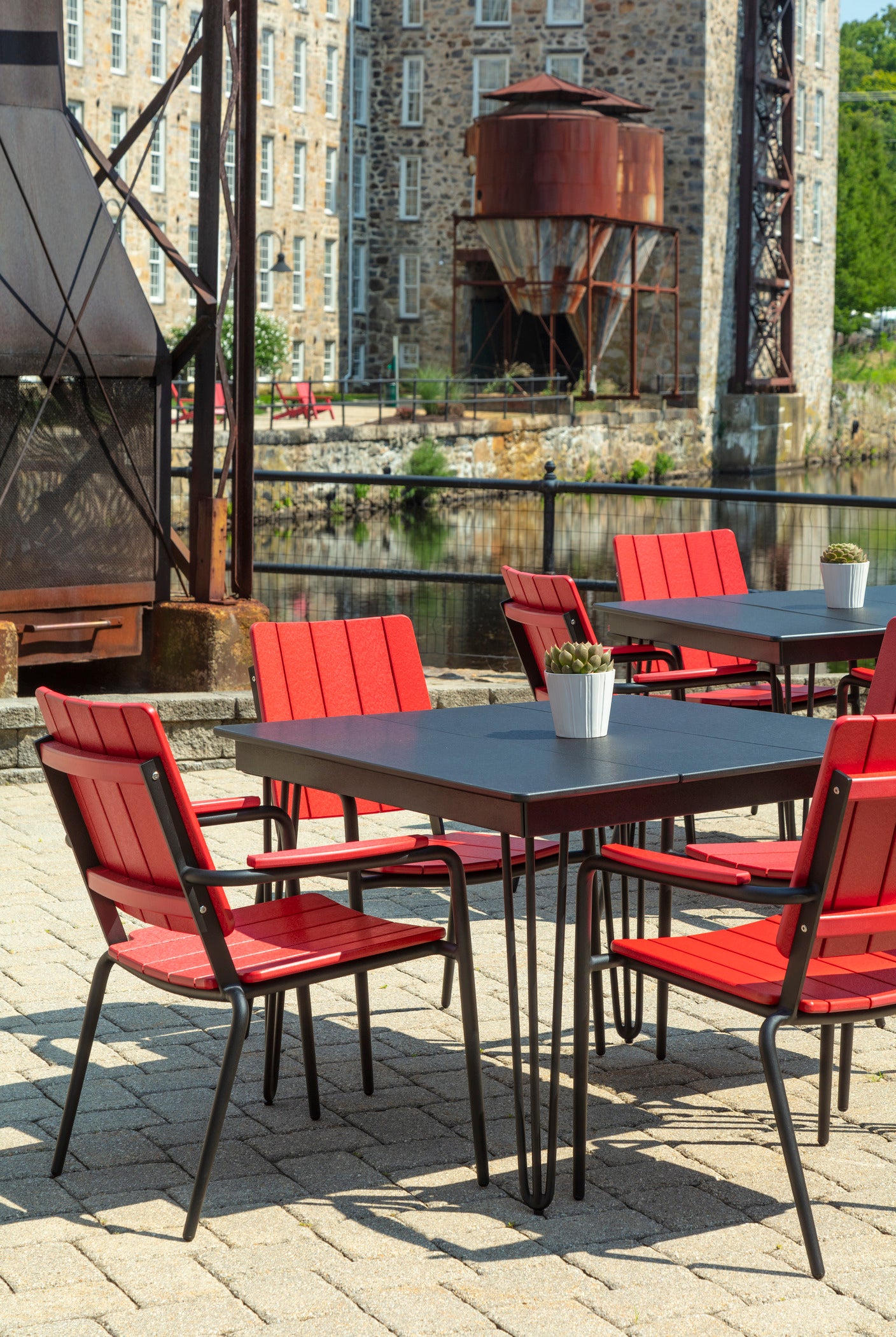 HIP Stackable Dining Arm Chair | Weather-Resistant Outdoor Dining Chair