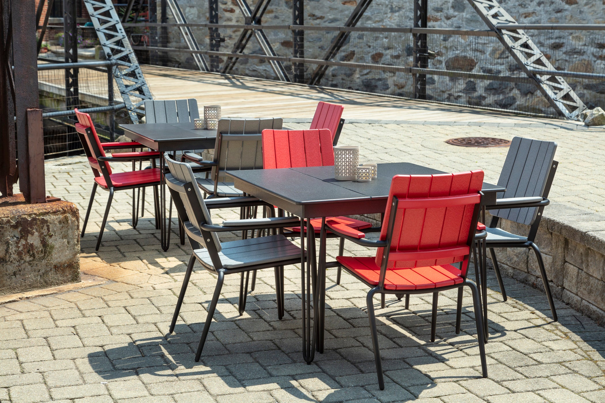 HIP Square Dining Table | Modern Outdoor Table with Hairpin Legs