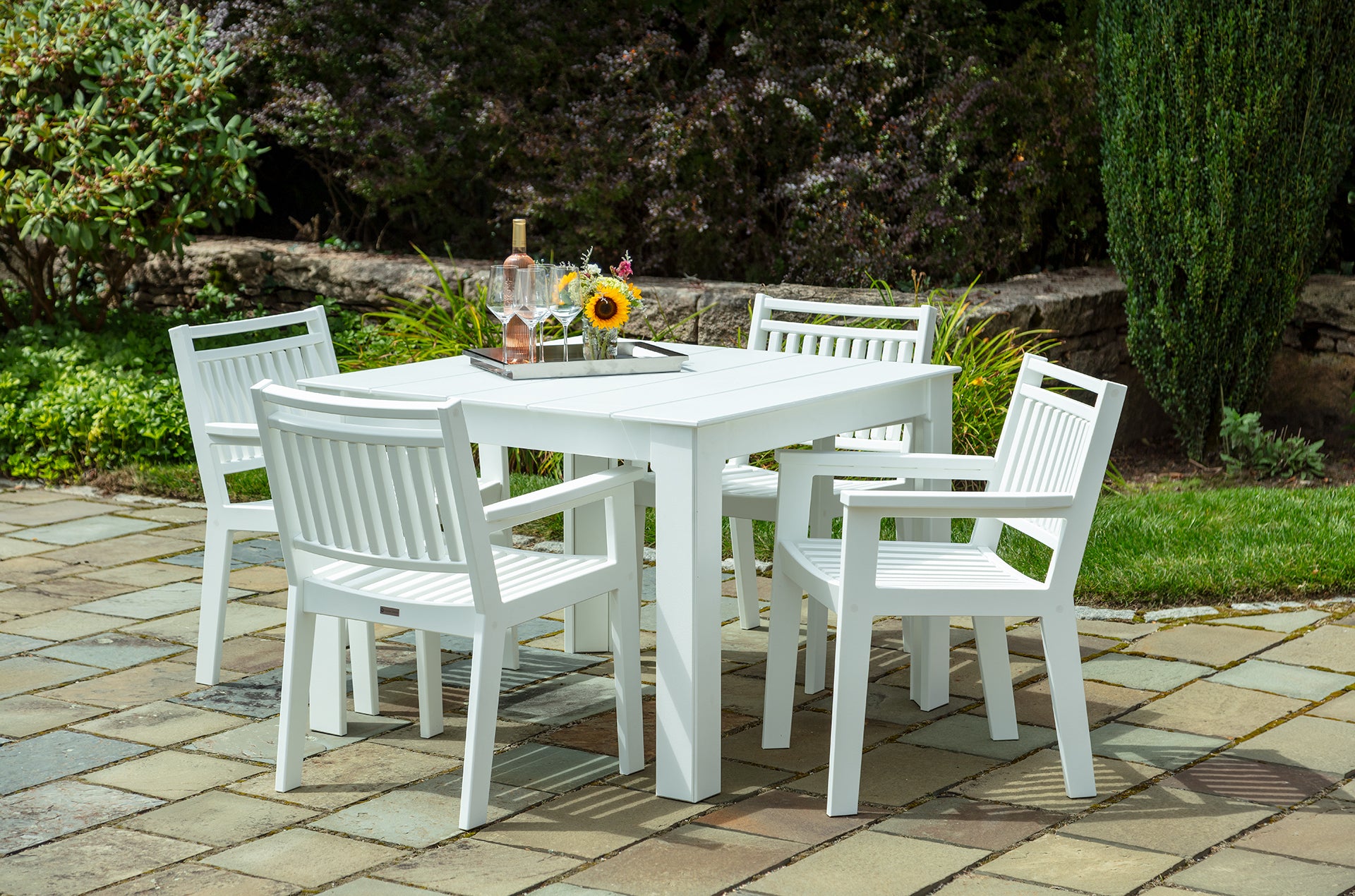 SUR Dining Table 42-Inch by Seaside Casual | Weather-Resistant Outdoor Table