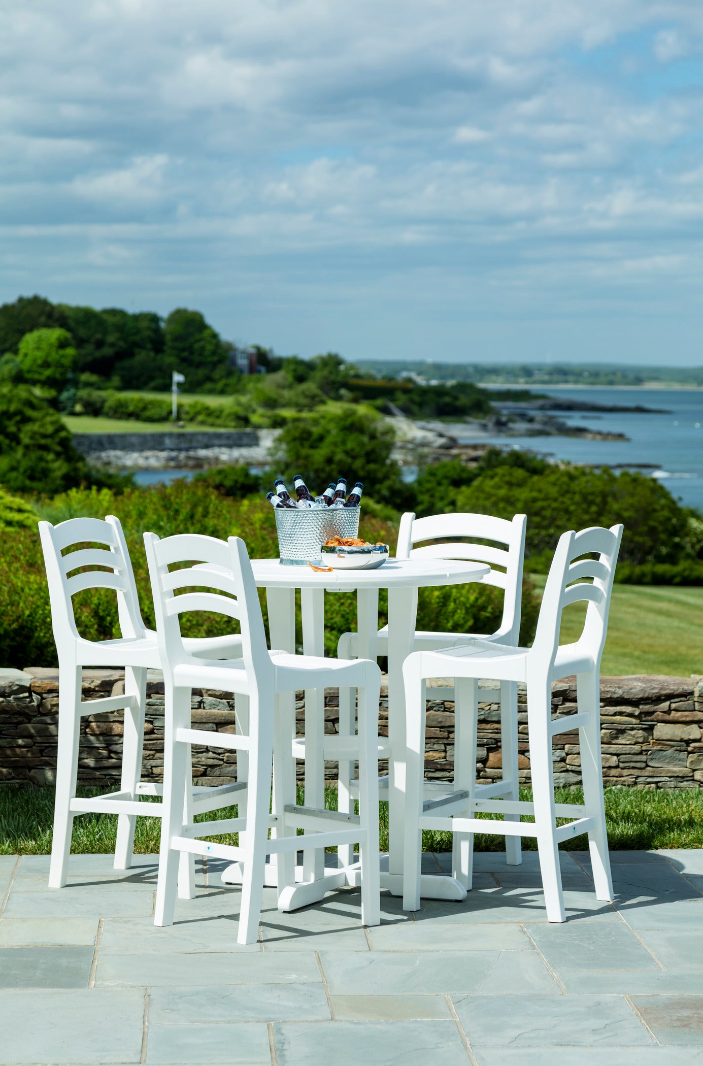 Coastline Café Round Bar Table | Seaside Casual Outdoor Furniture