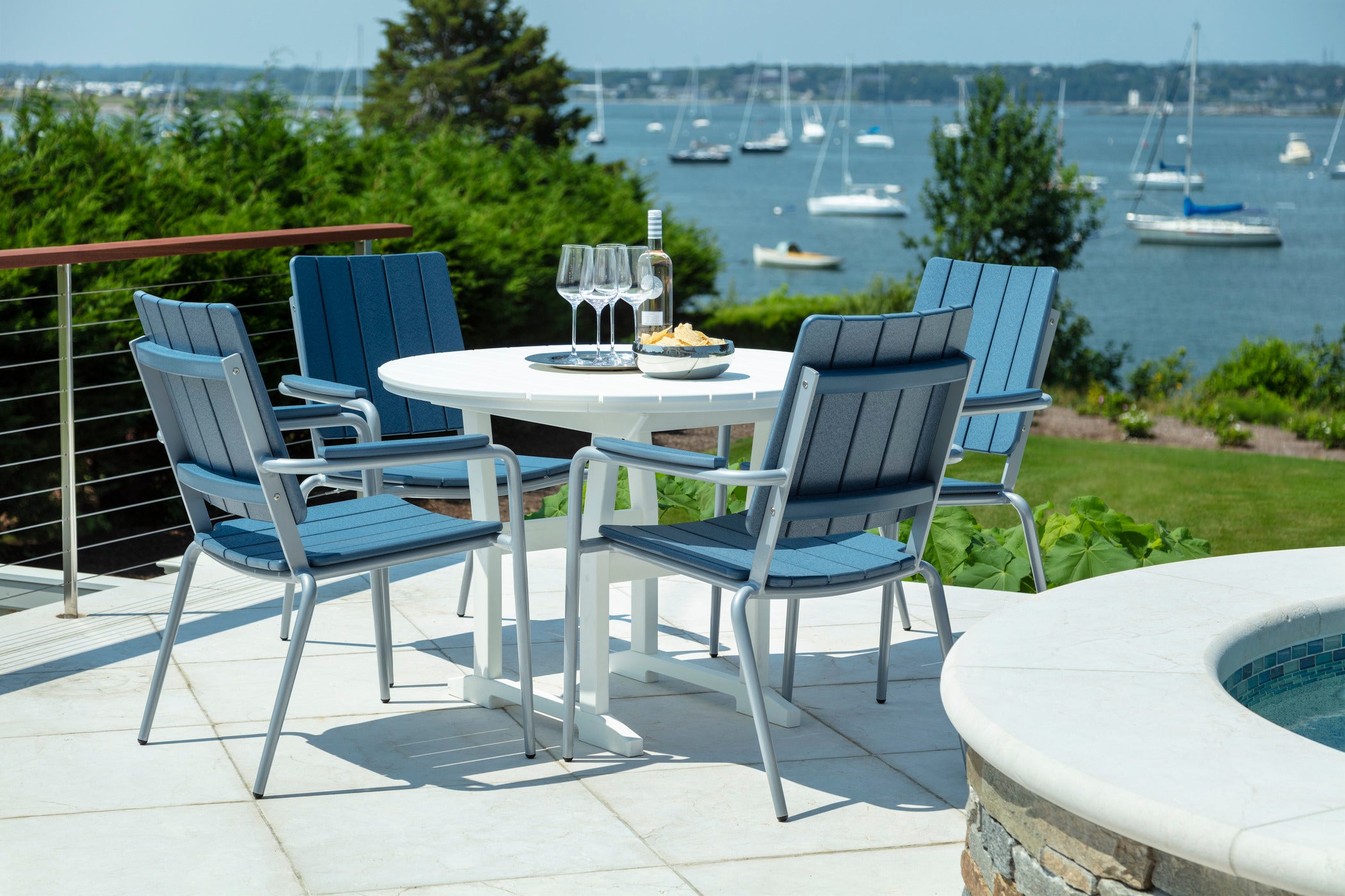 HIP Stackable Dining Arm Chair | Weather-Resistant Outdoor Dining Chair