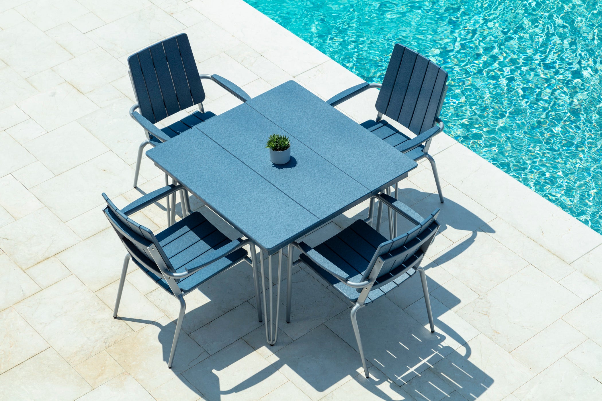 HIP Square Dining Table | Modern Outdoor Table with Hairpin Legs