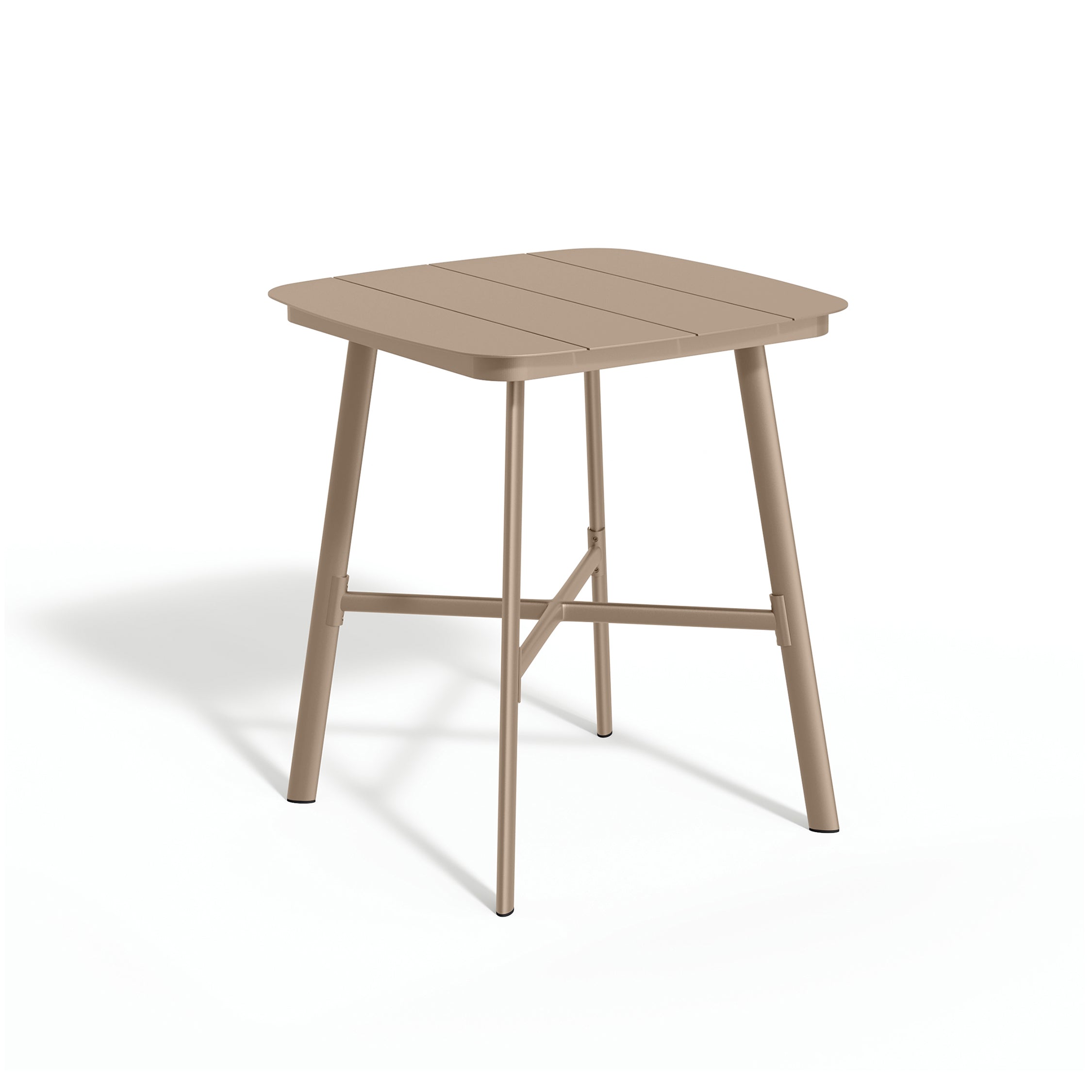 Oxford Garden Eiland All-Aluminum 36" Square Bar & Counter Table – Carbon or Taupe Frame