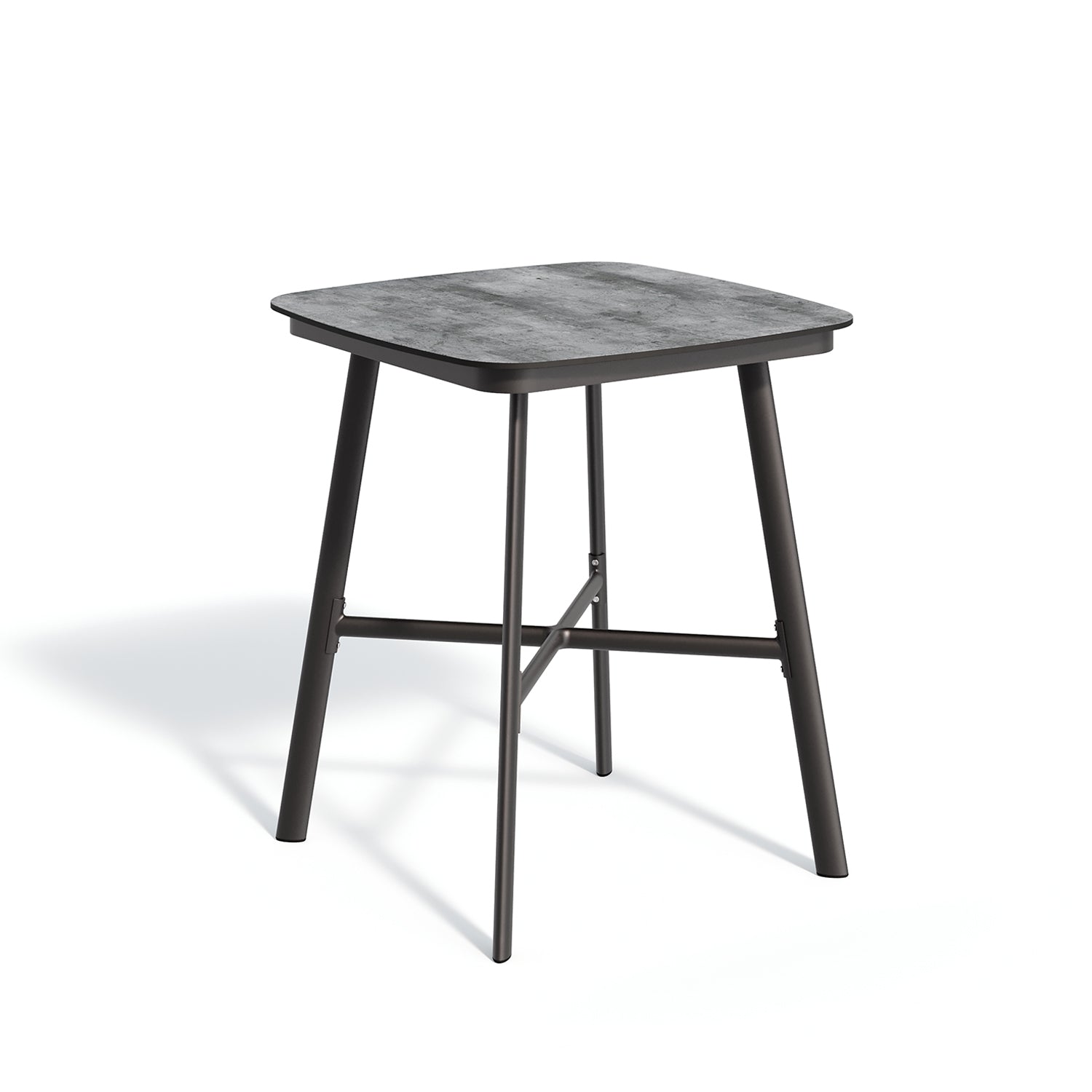 Oxford Garden Eiland 36" Square Bar & Counter Table – Carbon Frame with HPL Top