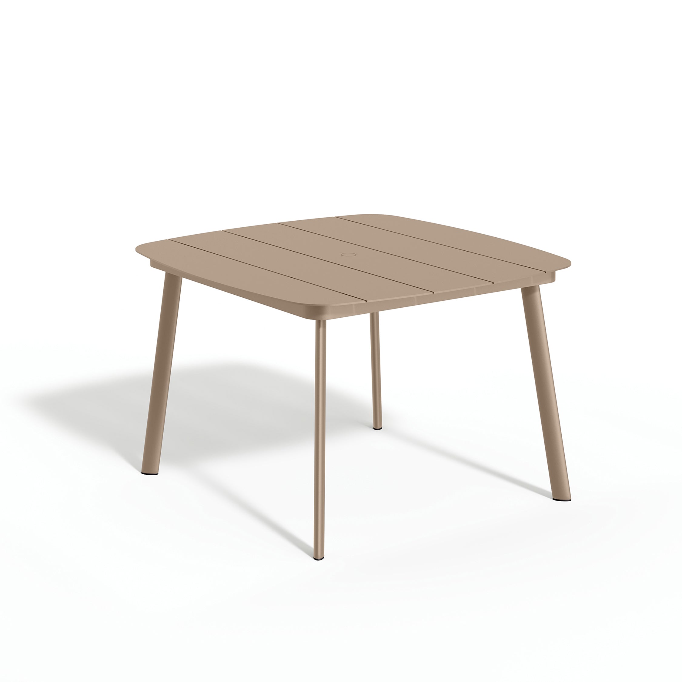 Oxford Garden Eiland All-Aluminum 45" Square Dining Table – Carbon or Taupe Frame