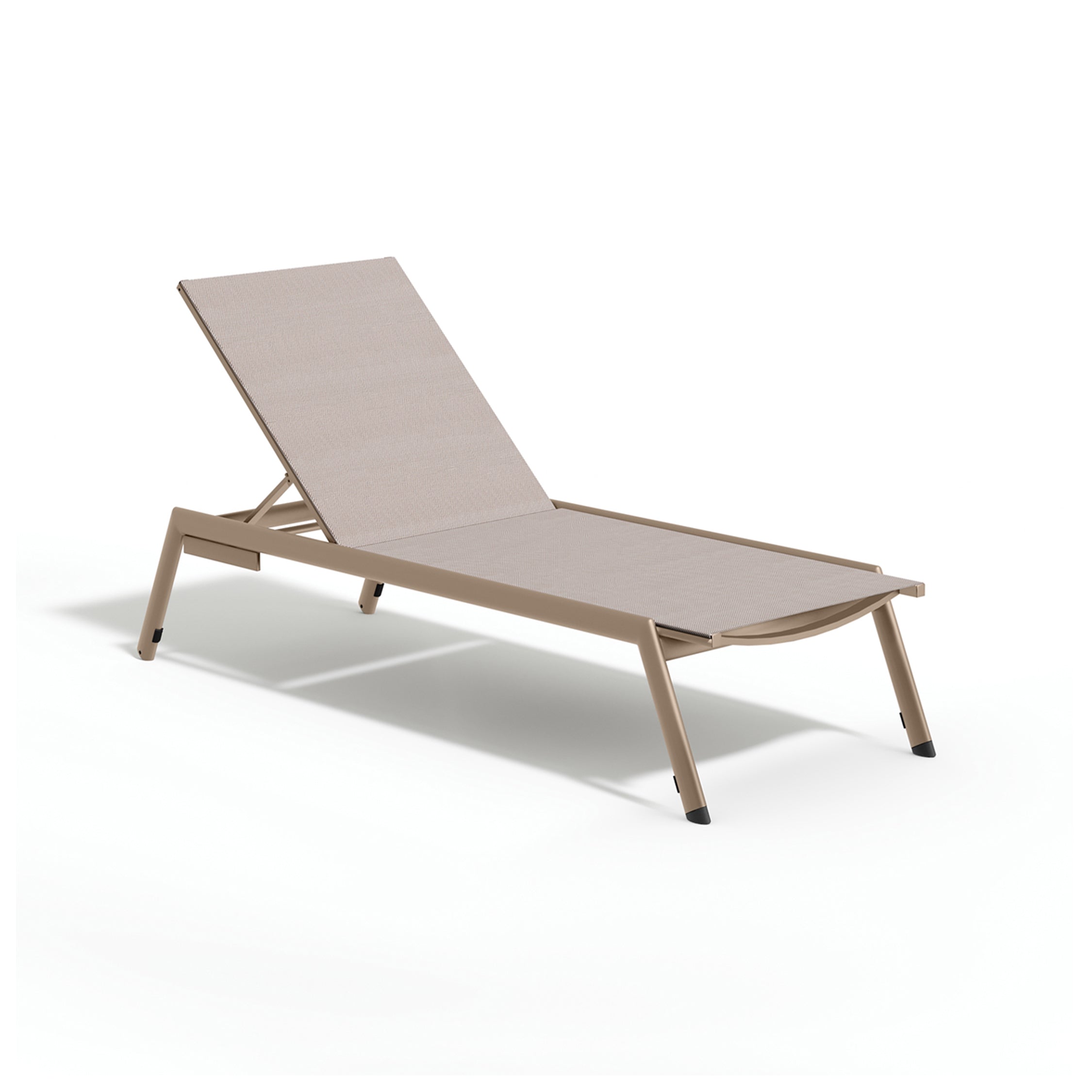 Oxford Garden Eiland Armless Chaise Lounge – Taupe Frame with Sequoia Seat & Back