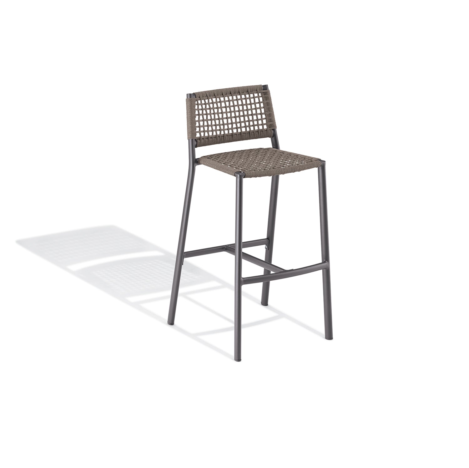 Oxford Garden Eiland Bar & Counter Chair – Carbon or Taupe Frame with Mocha Sling Seat & Back
