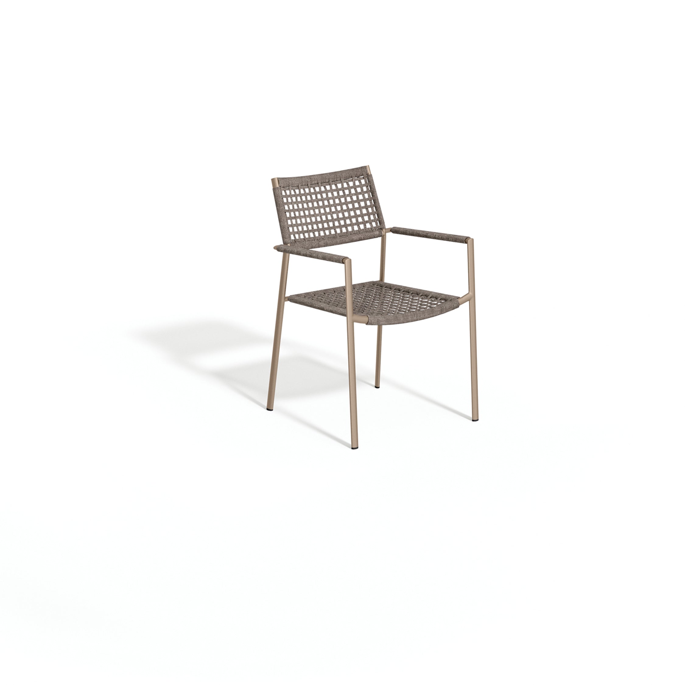 Oxford Garden Eiland Armchair – Carbon, Burnish, or Taupe Frame with Mocha Sling Seat & Back