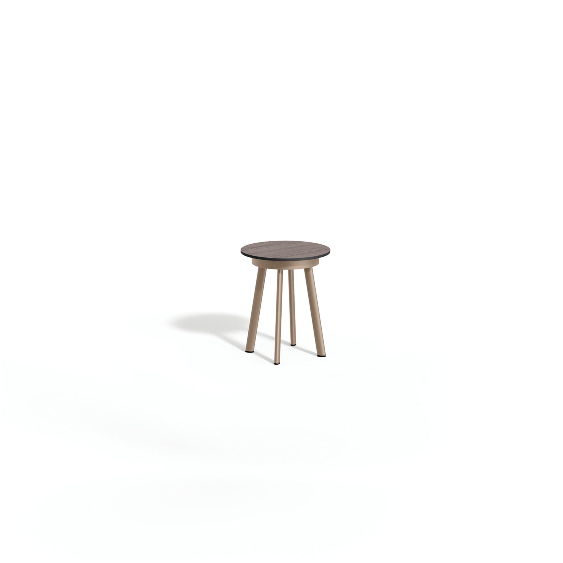 Oxford Garden Eiland End Table – Taupe Frame with HPL Top