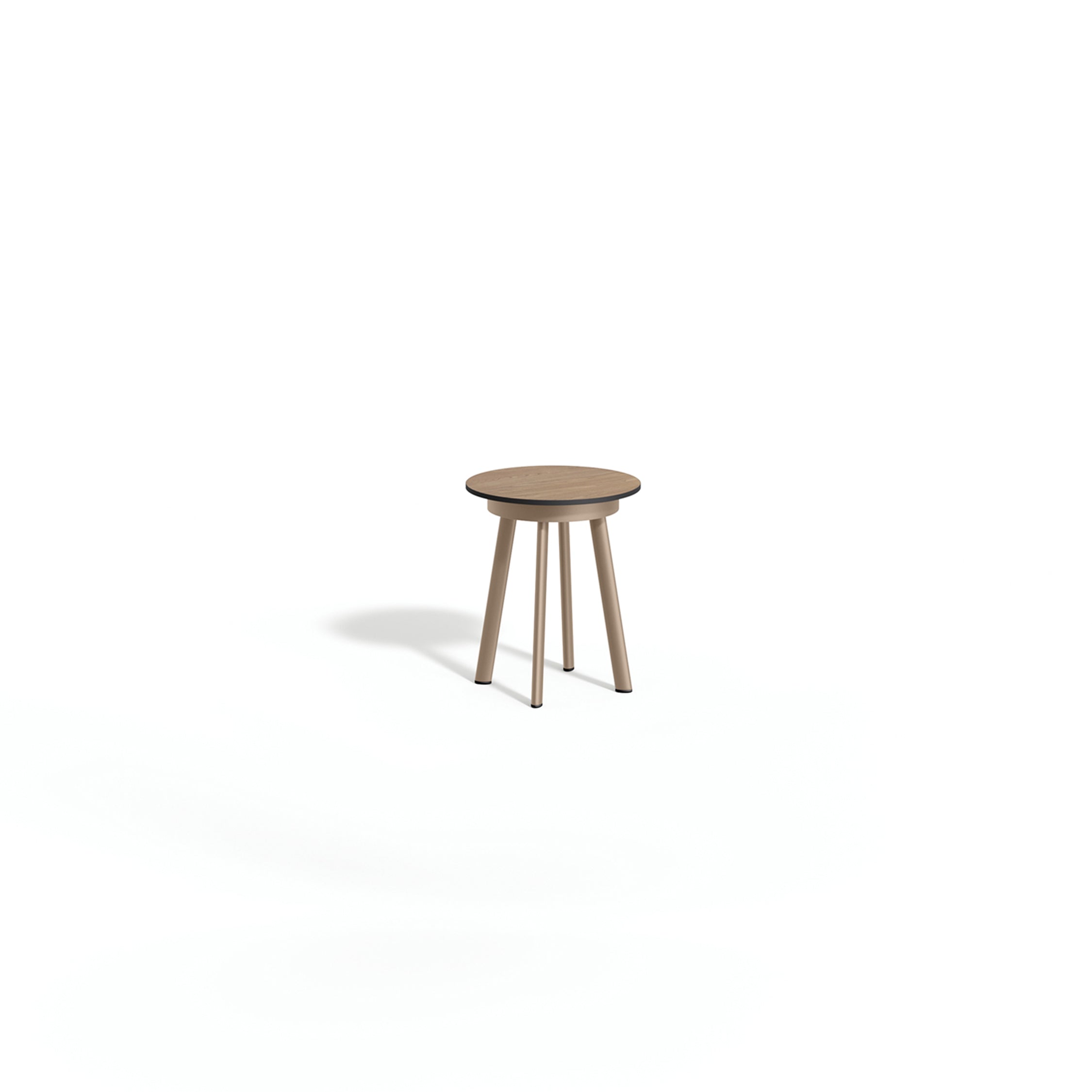 Oxford Garden Eiland End Table – Taupe Frame with HPL Top