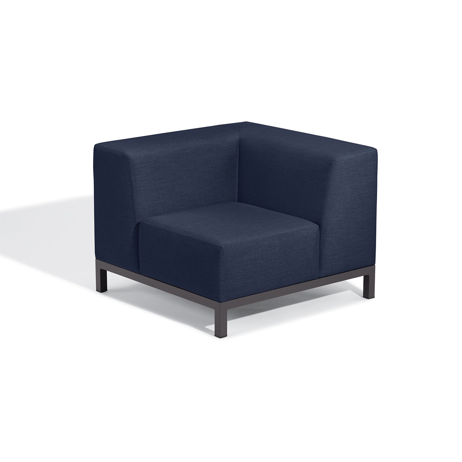 Oxford Garden Koral Modular Corner Seat – Carbon Frame with Spectrum Indigo Cushions