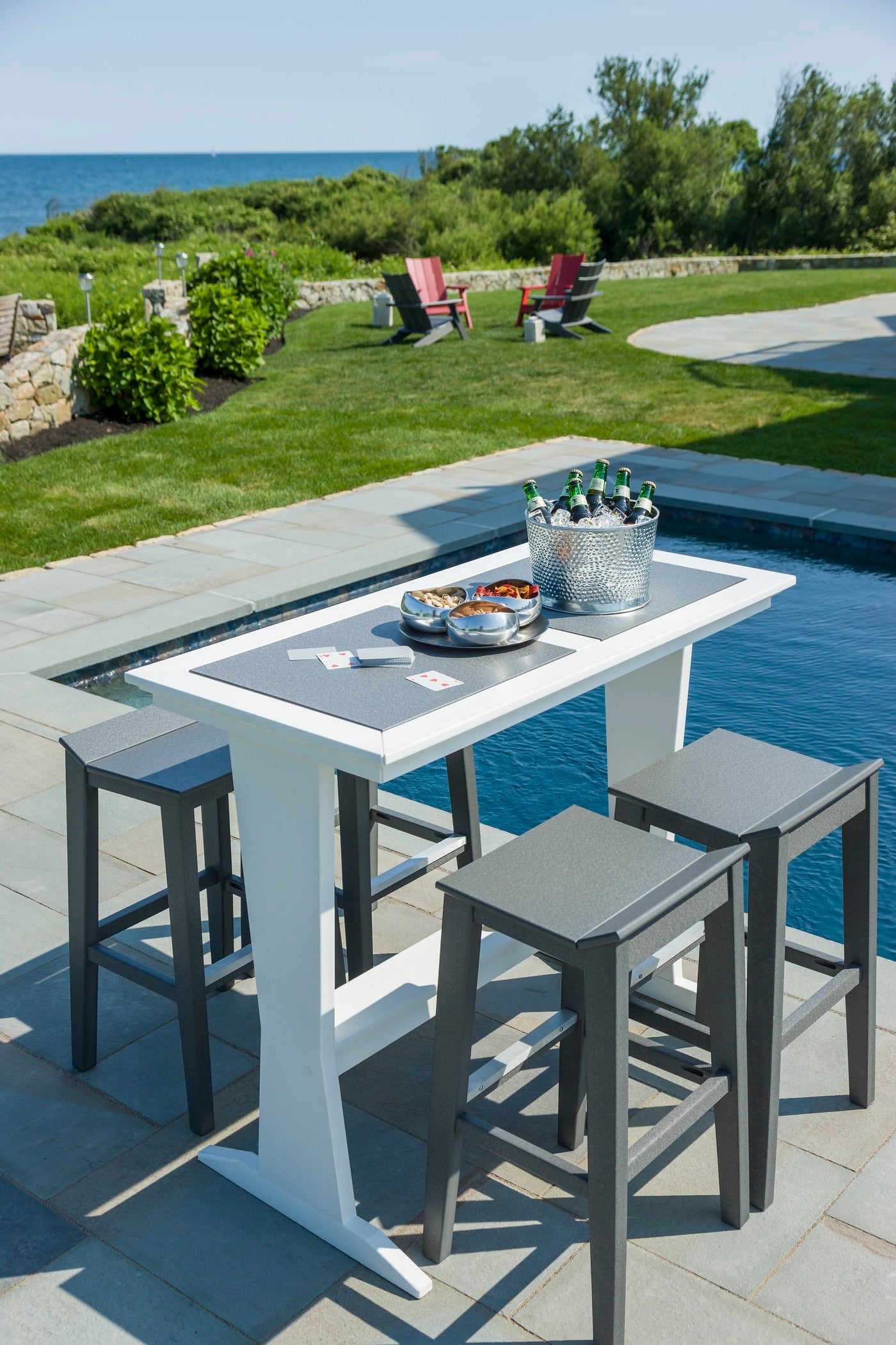 Seaside Casual SYM Pub Table – Modern Outdoor Bar-Height Table