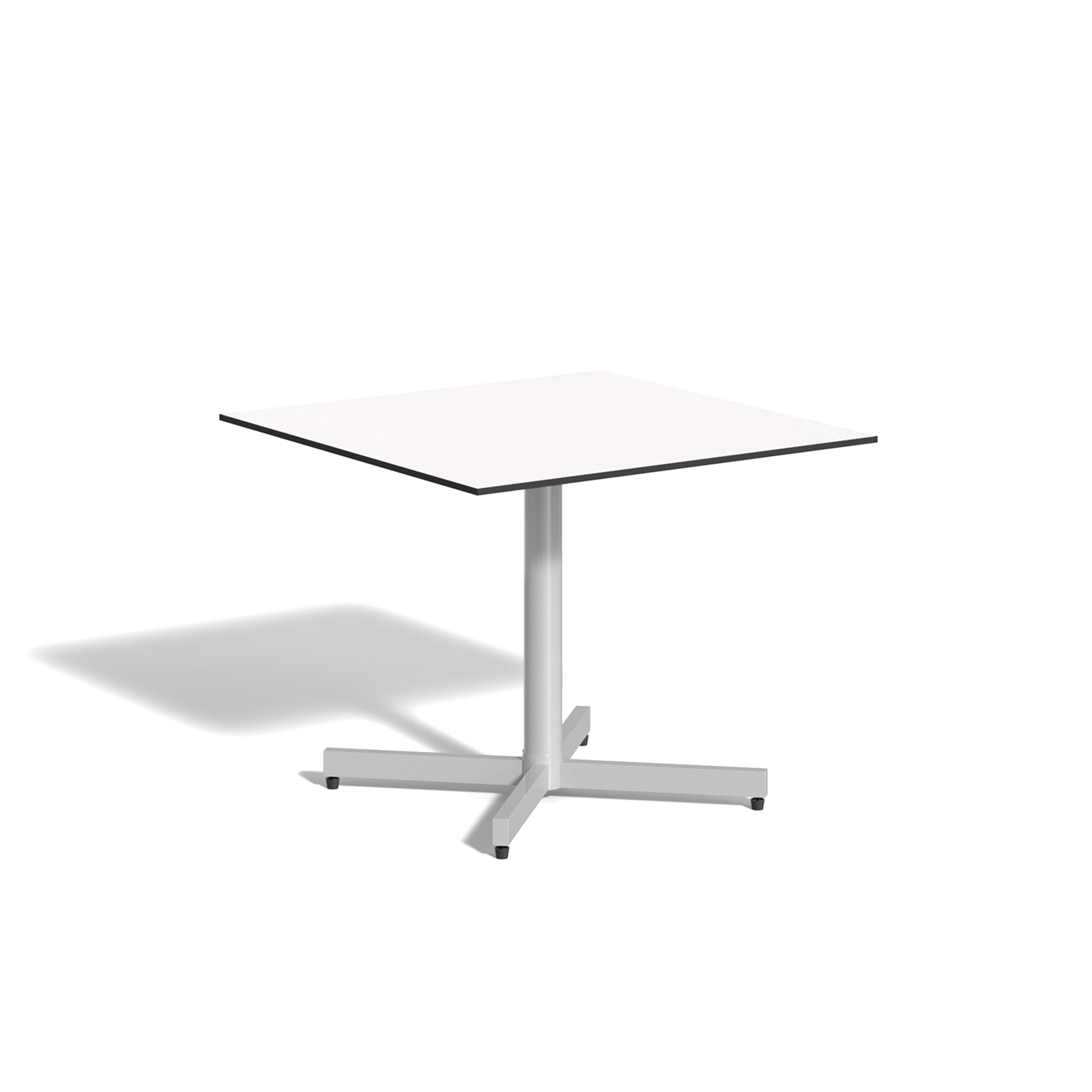 Oxford Garden Mena 36" Square Bistro Table – Flint Frame with HPL Top