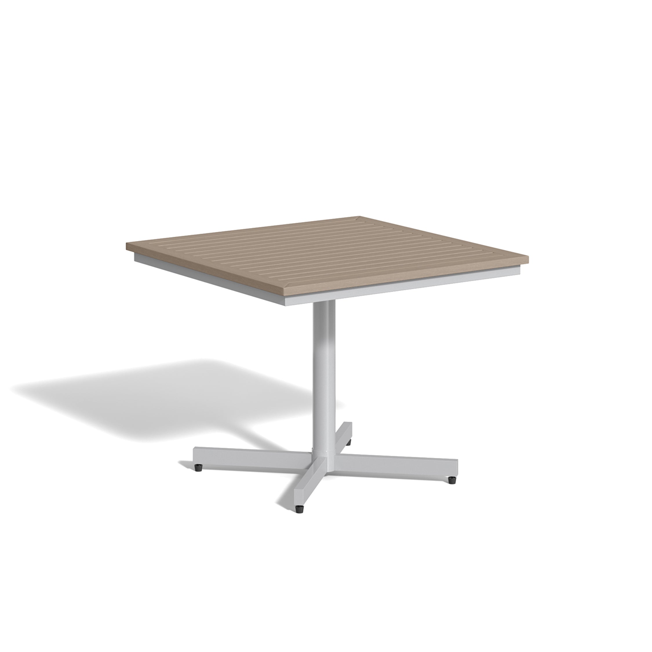 Oxford Garden Mena 36" Square Bistro Table – Flint Frame with Tekwood Top