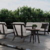Oxford Garden Markoe Club Chair – Carbon Frame with Bliss Linen Cushions