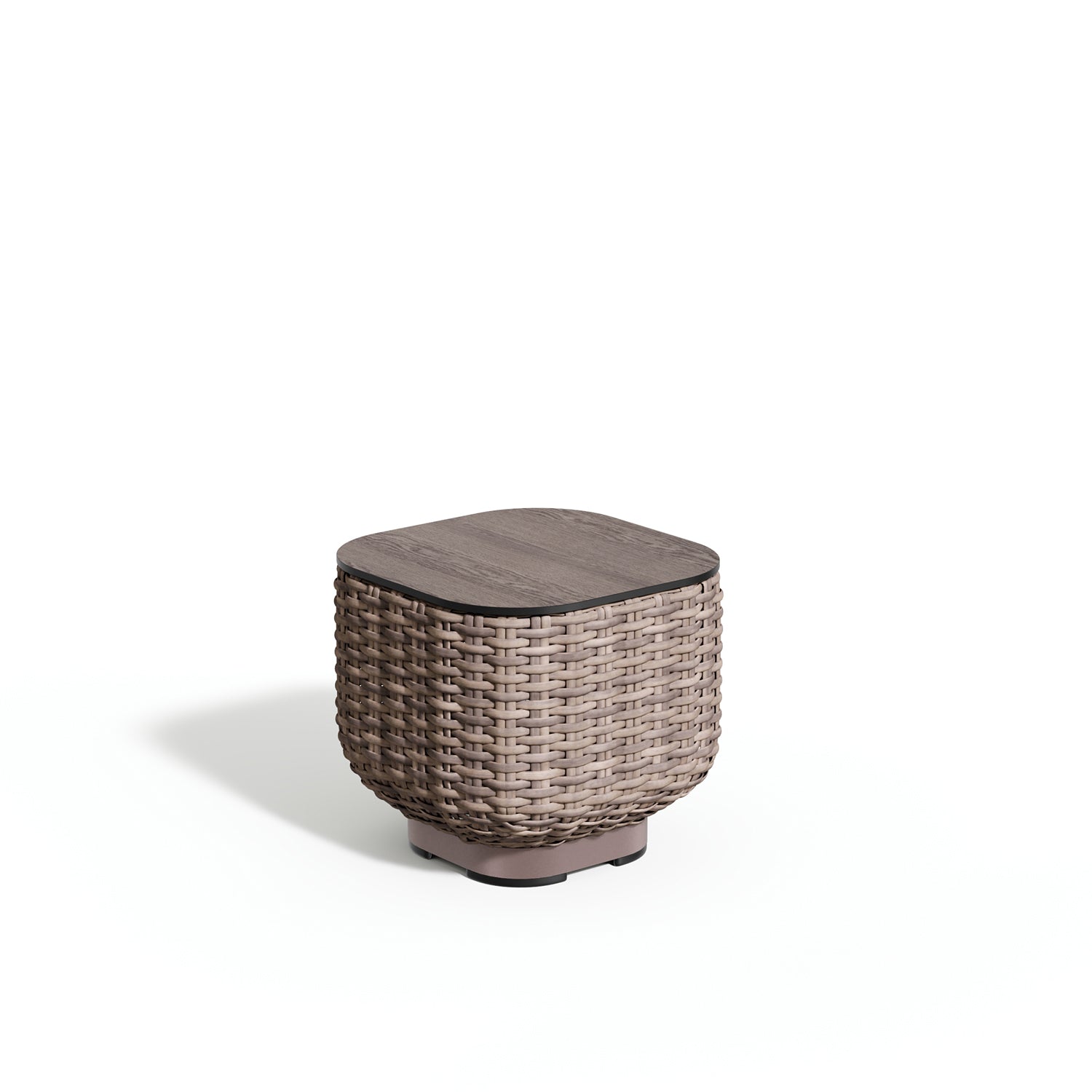 Oxford Garden Nomi End Table – Greige & Taupe Frame with Marshland Oak HPL Top