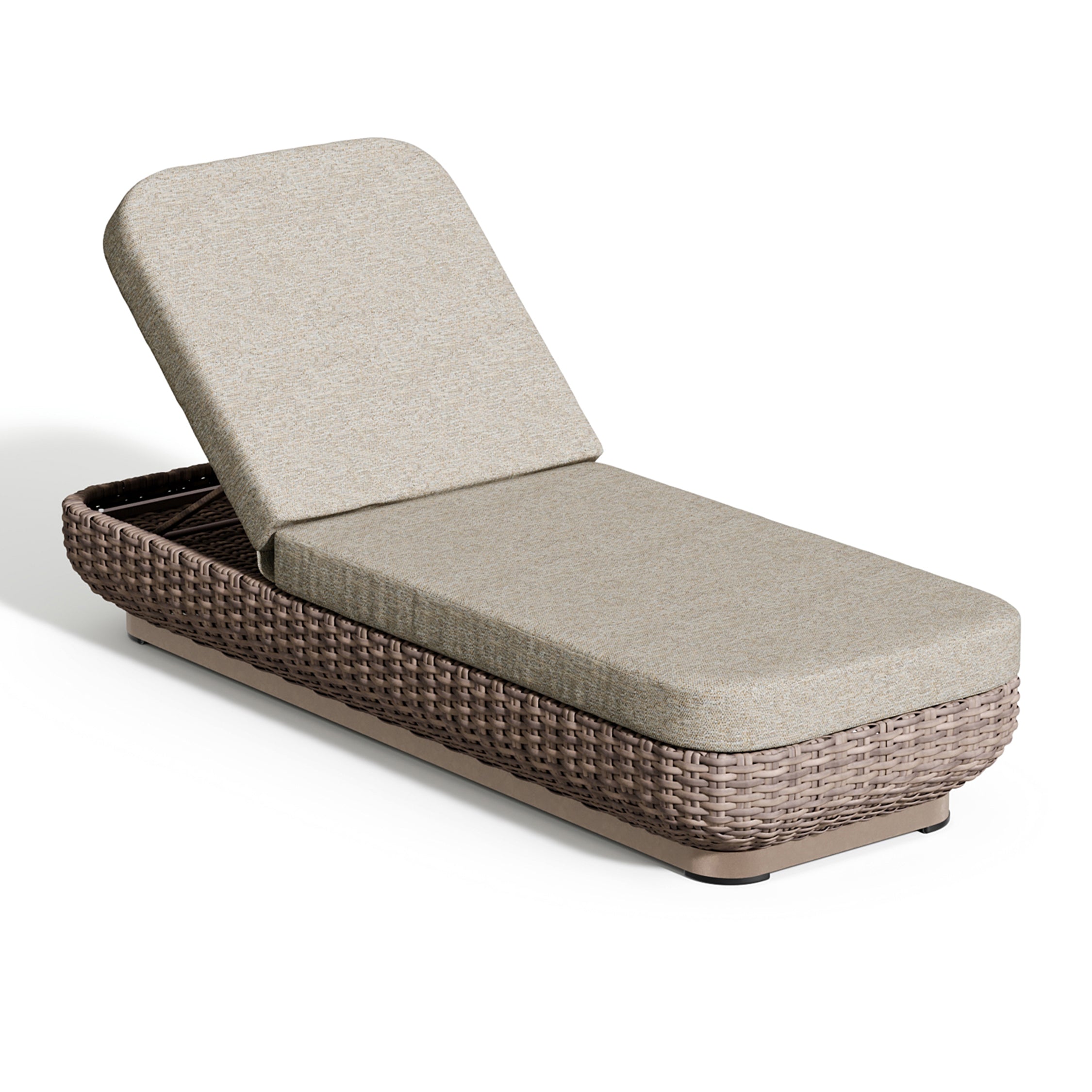 Oxford Garden Nomi Chaise Lounge – Greige & Taupe Frame with Mainstreet Dove Cushion