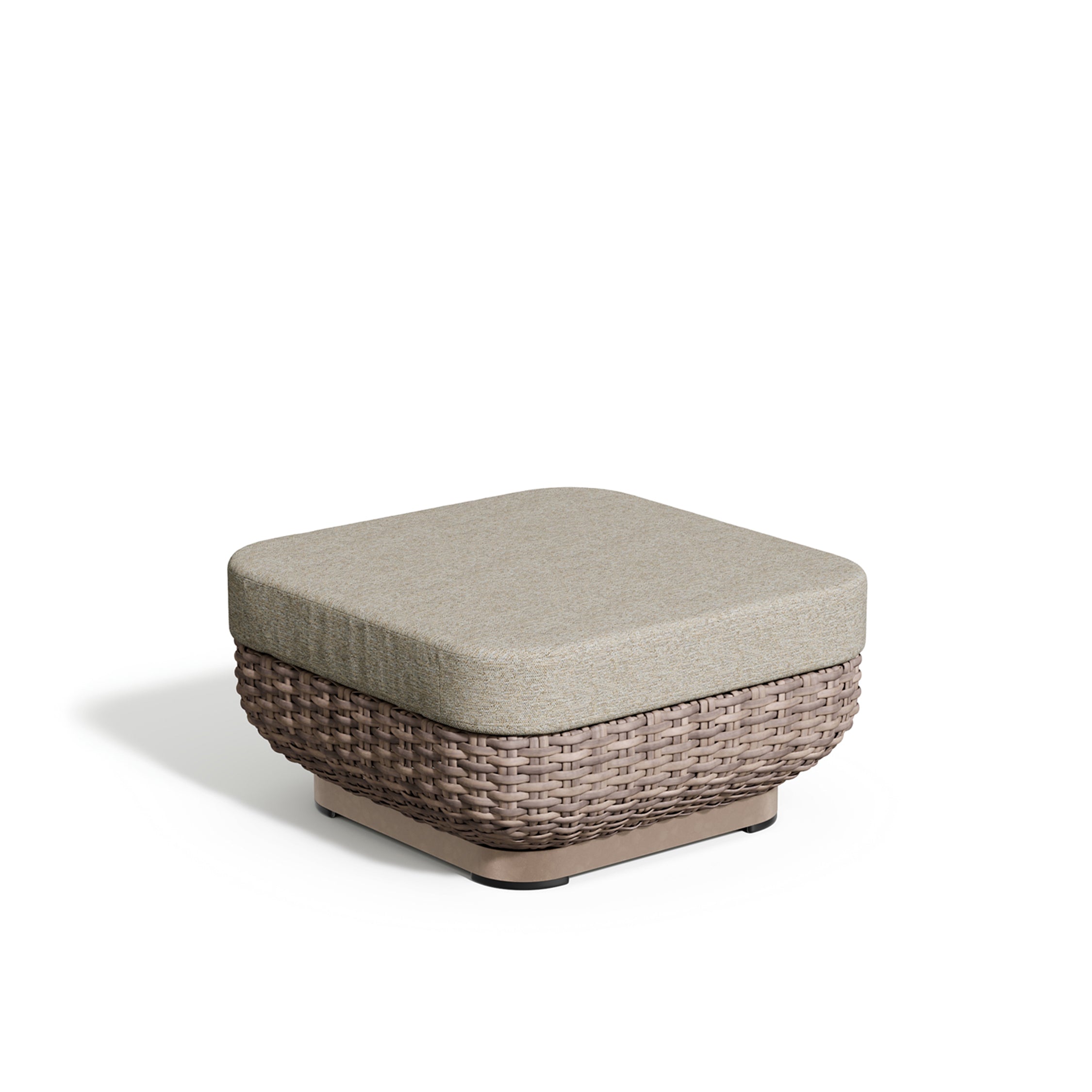 Oxford Garden Nomi Ottoman – Greige & Taupe Frame with Mainstreet Dove Cushion