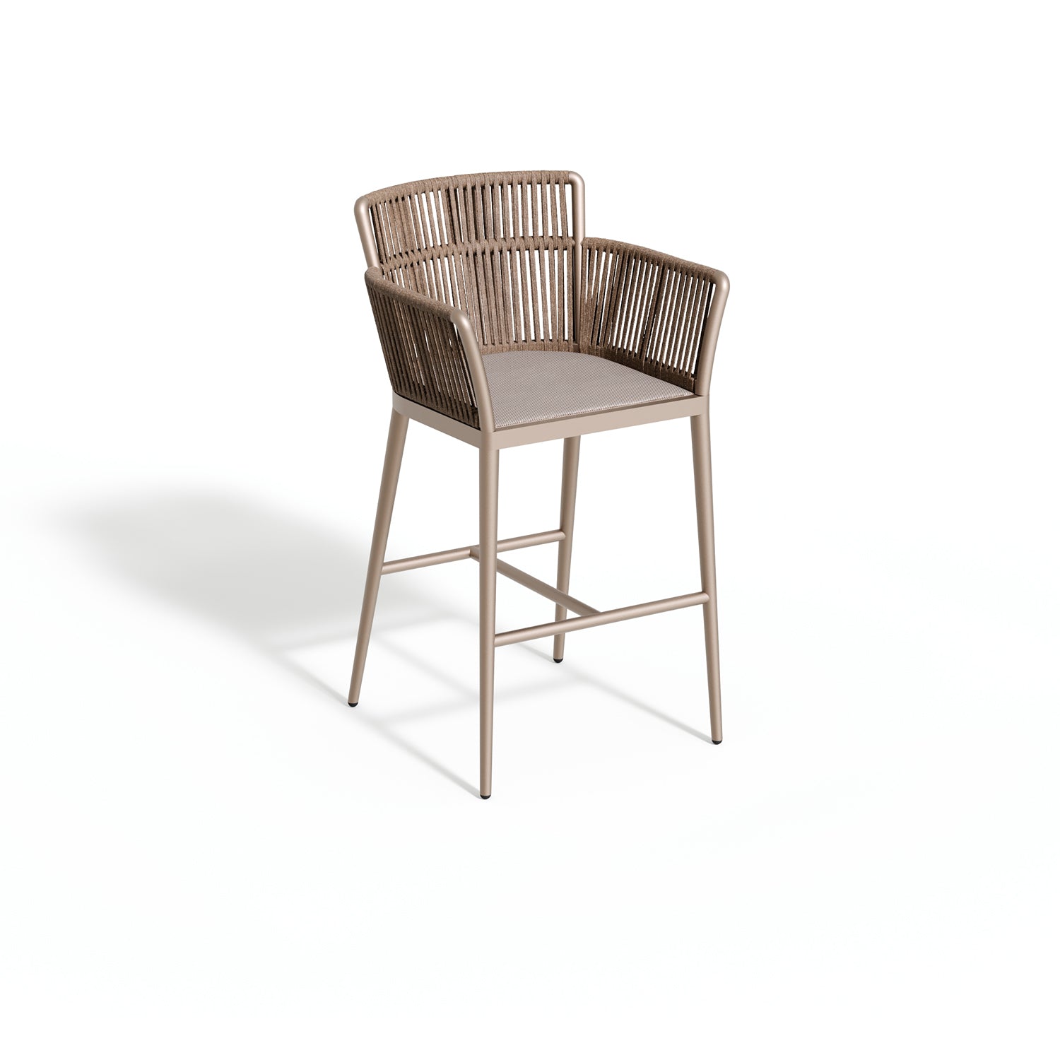 Oxford Garden Nette Bar & Counter Chair – Taupe Frame with Sequoia Seat & Sandstone Back