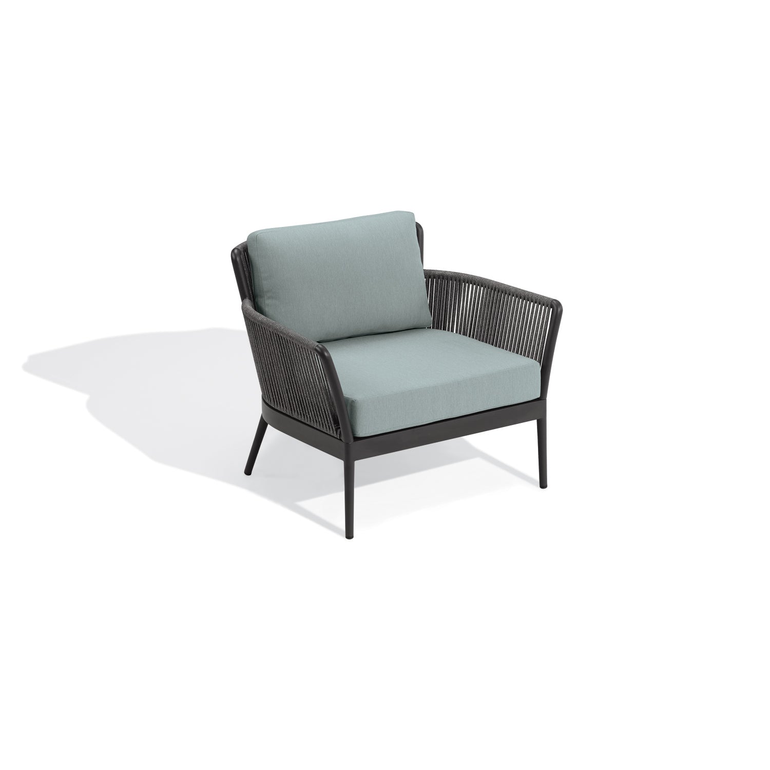 Oxford Garden Nette Club Chair – Carbon Frame with Bliss Linen or Seafoam Cushions & Pewter Back