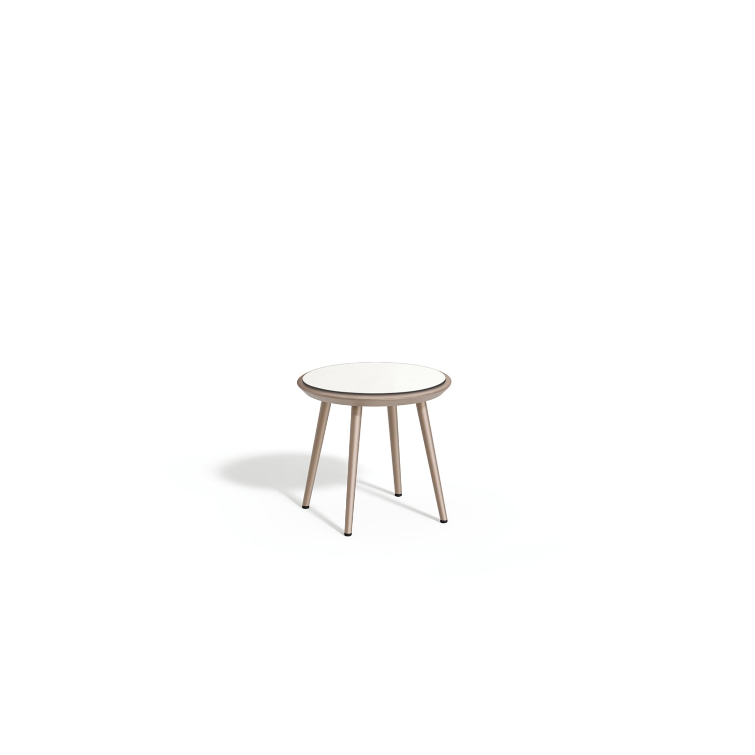Oxford Garden Nette End Table – Taupe Frame with HPL Top