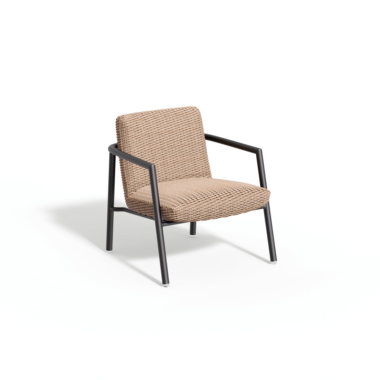 Oxford Garden Orso Club Chair – Carbon Frame with Sand Oria Weave Seat & Back