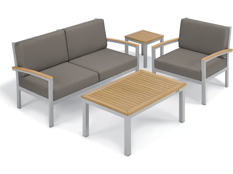 Oxford Garden Travira Coffee Table – Modern Outdoor Tekwood Patio Table