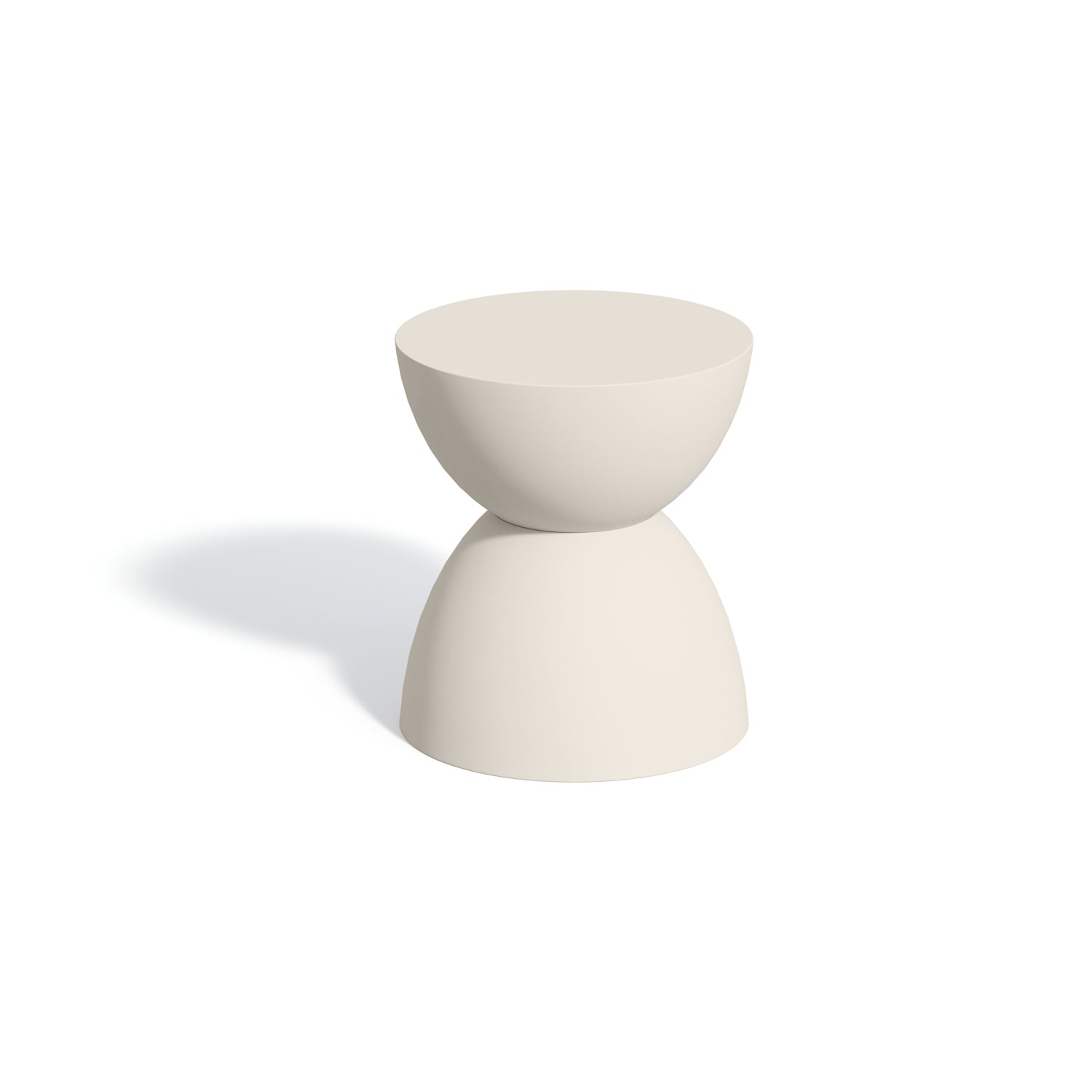 Oxford Garden Palo Bowls End Table – Arctic Finish Outdoor Accent Table