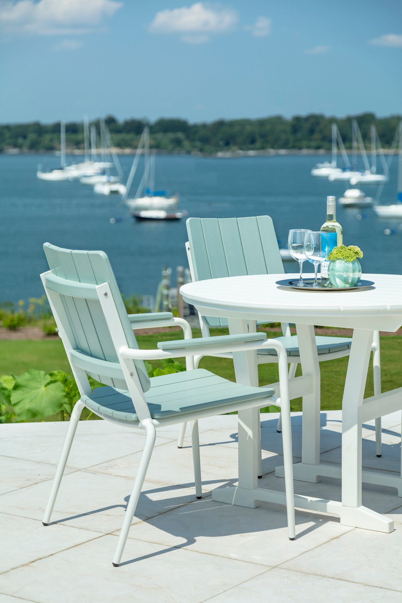 HIP Stackable Dining Arm Chair | Weather-Resistant Outdoor Dining Chair