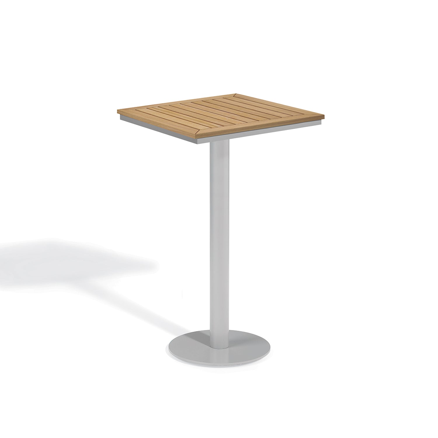 Oxford Garden Travira 26" Square Bar Table – Flint Frame with Tekwood Top