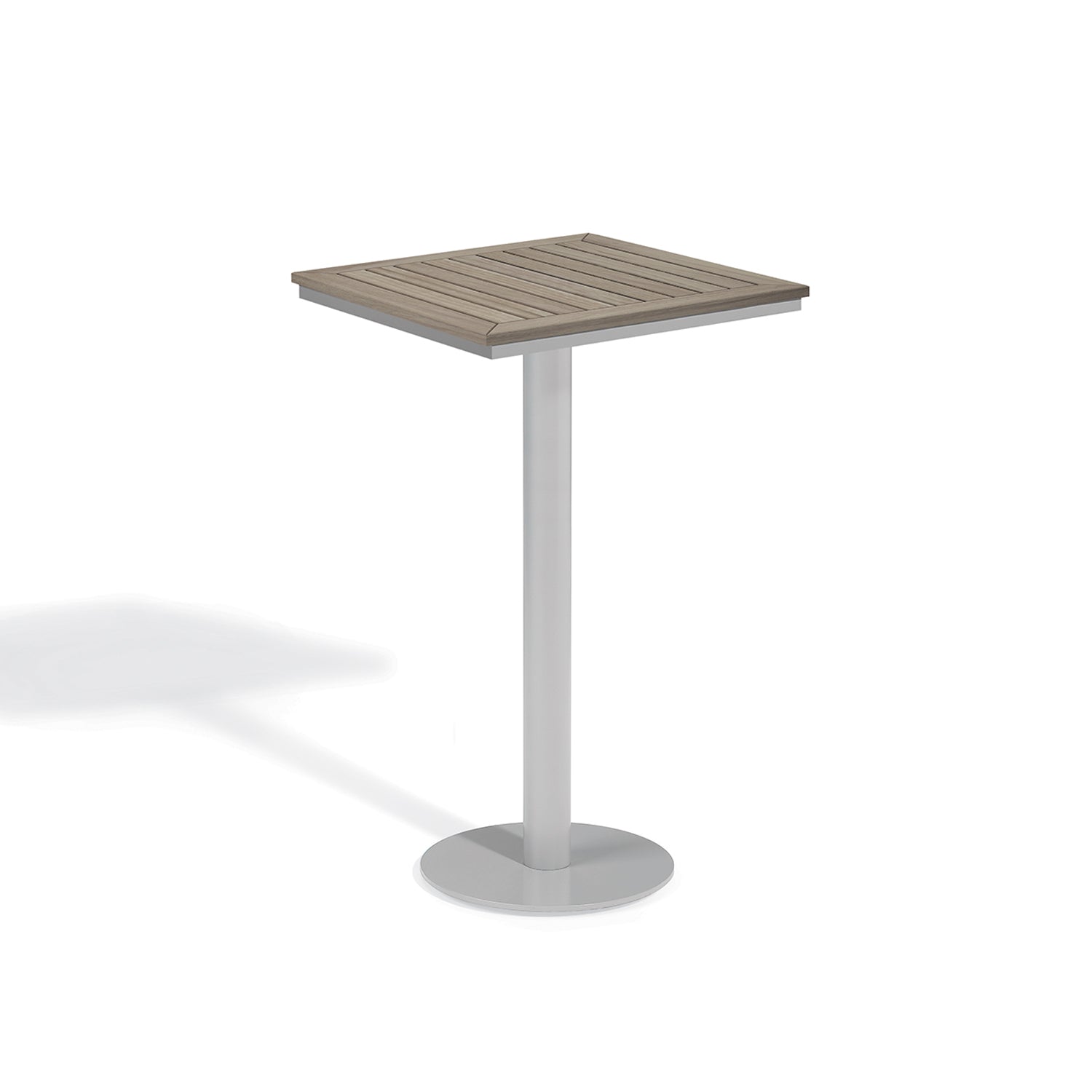 Oxford Garden Travira 26" Square Bar Table – Flint Frame with Tekwood Top