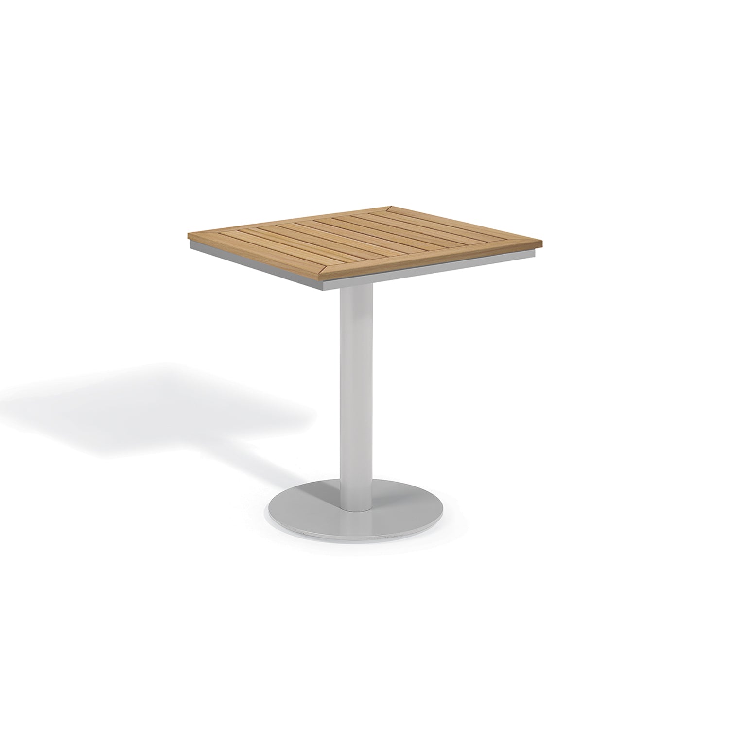 Oxford Garden Travira 26" Square Bistro Table – Flint Frame with Tekwood Top