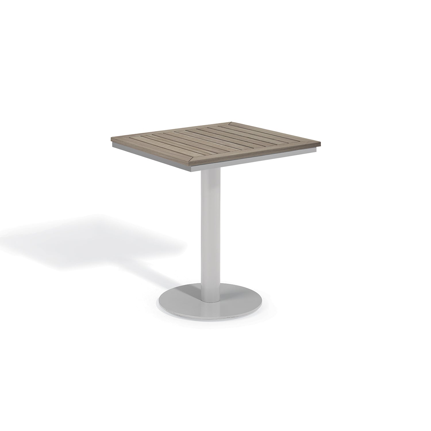 Oxford Garden Travira 26" Square Bistro Table – Flint Frame with Tekwood Top